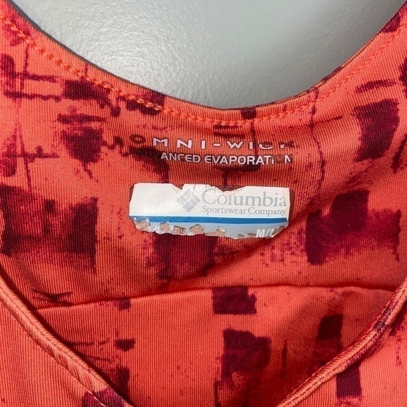 Columbia Omniwick Siren Splash Sleeveless Tank Top Bra Cami Size Medium - Picture 2 of 6